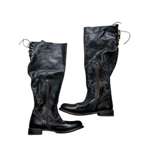 Bed Stu Women's Manchester Tall Equestrian Style Boots Rustic Black Size 11